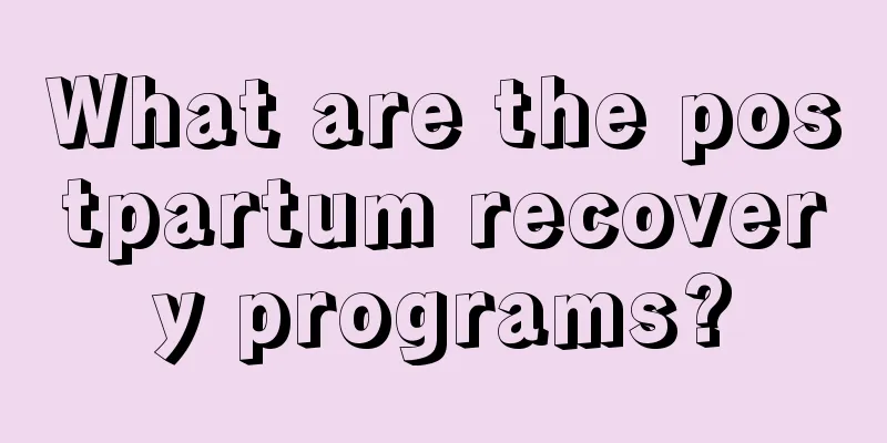 What are the postpartum recovery programs?