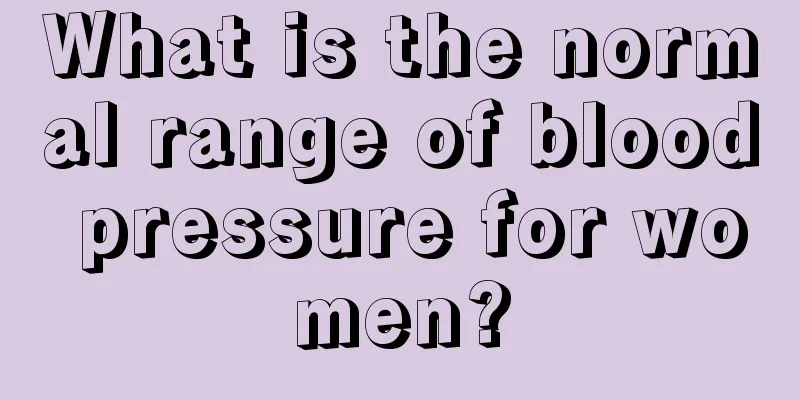 What is the normal range of blood pressure for women?