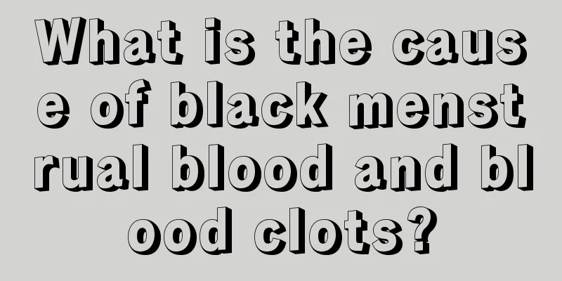 What is the cause of black menstrual blood and blood clots?