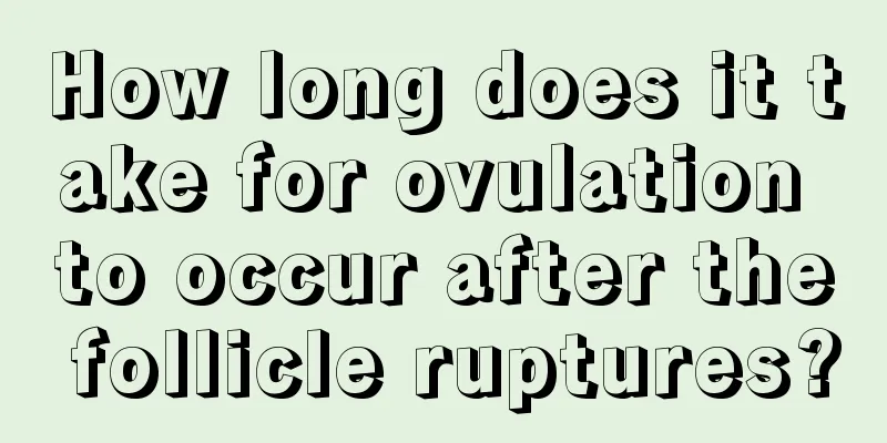 How long does it take for ovulation to occur after the follicle ruptures?