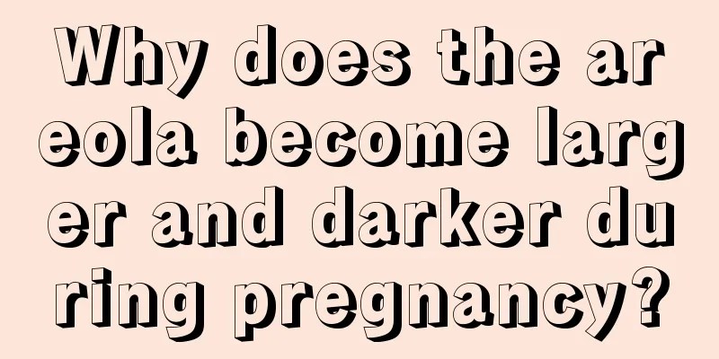 Why does the areola become larger and darker during pregnancy?