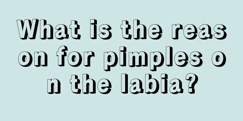 What is the reason for pimples on the labia?