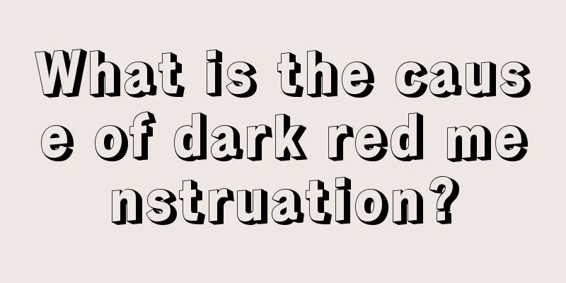 What is the cause of dark red menstruation?