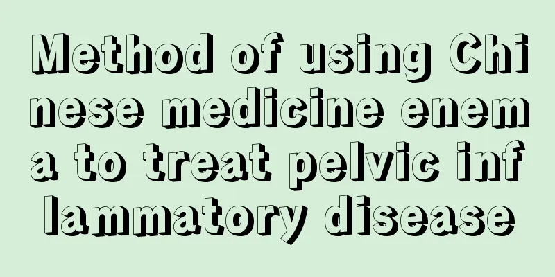 Method of using Chinese medicine enema to treat pelvic inflammatory disease