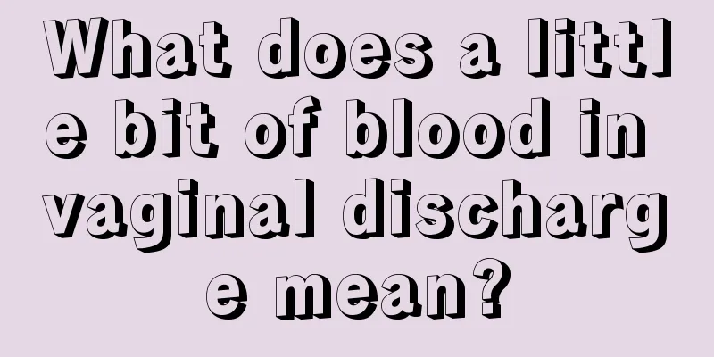 What does a little bit of blood in vaginal discharge mean?