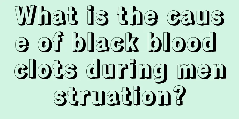 What is the cause of black blood clots during menstruation?