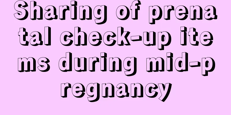 Sharing of prenatal check-up items during mid-pregnancy