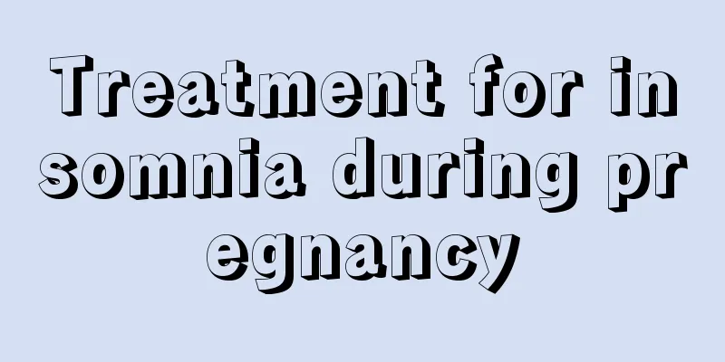 Treatment for insomnia during pregnancy