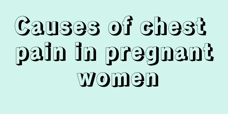 Causes of chest pain in pregnant women