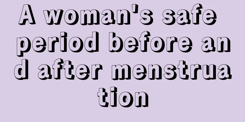 A woman's safe period before and after menstruation