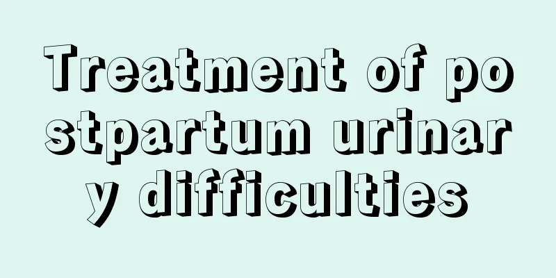 Treatment of postpartum urinary difficulties