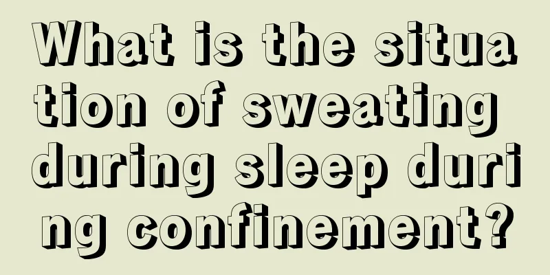 What is the situation of sweating during sleep during confinement?