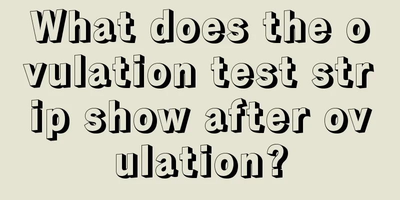 What does the ovulation test strip show after ovulation?