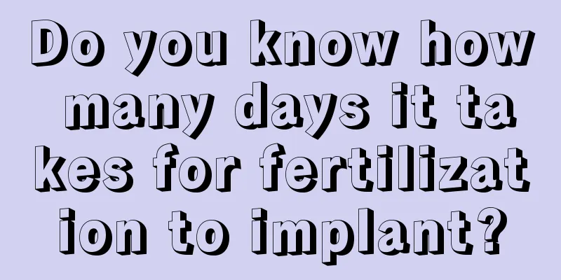 Do you know how many days it takes for fertilization to implant?