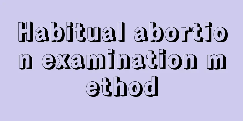 Habitual abortion examination method