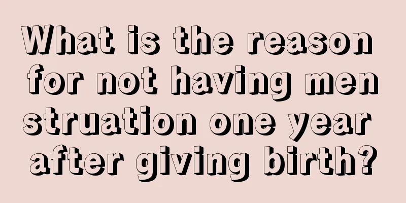 What is the reason for not having menstruation one year after giving birth?