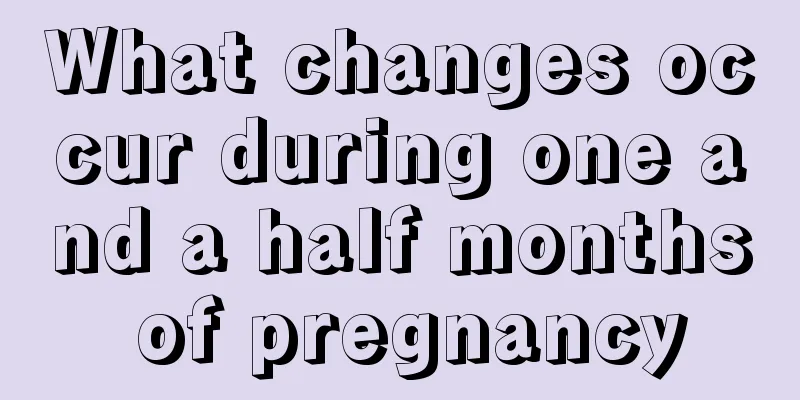 What changes occur during one and a half months of pregnancy