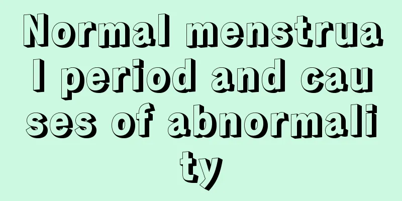 Normal menstrual period and causes of abnormality