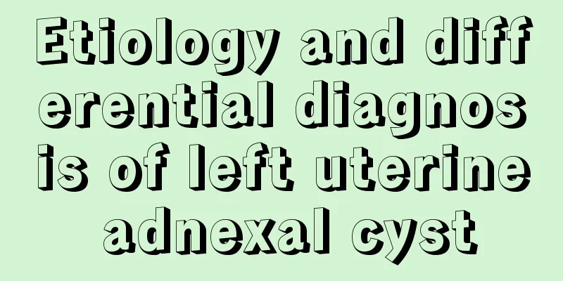 Etiology and differential diagnosis of left uterine adnexal cyst