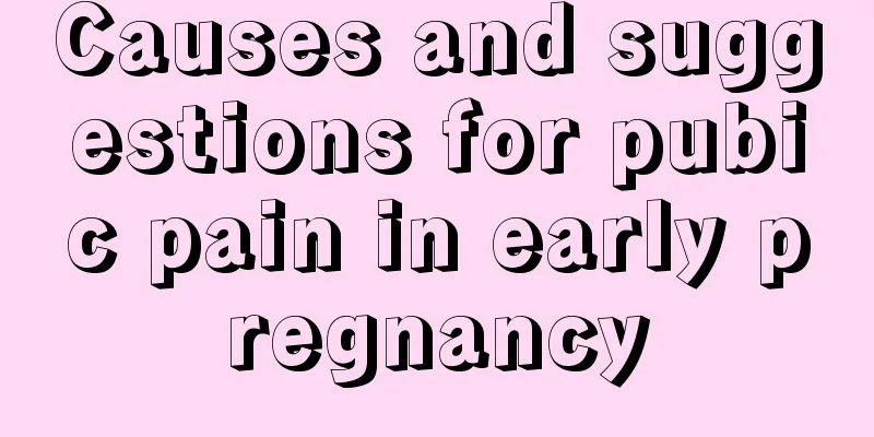 Causes and suggestions for pubic pain in early pregnancy