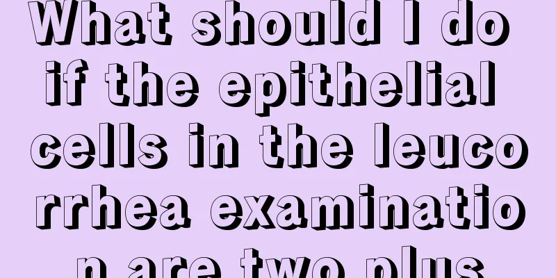 What should I do if the epithelial cells in the leucorrhea examination are two plus