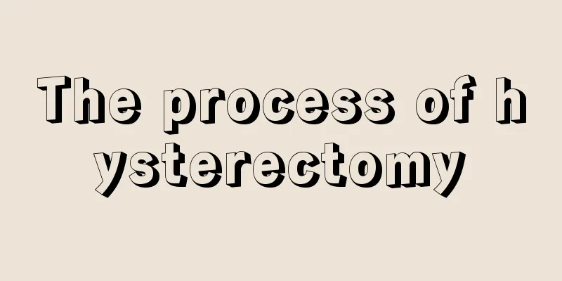 The process of hysterectomy