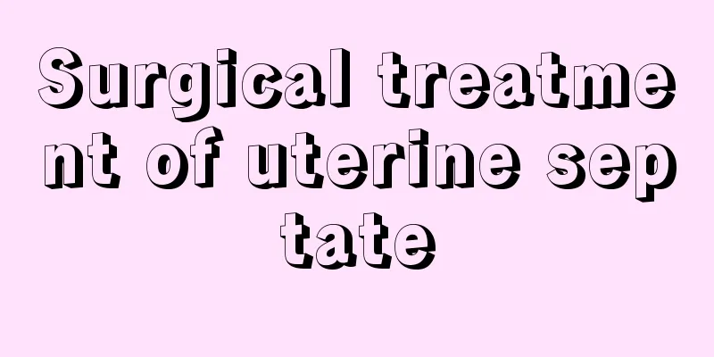 Surgical treatment of uterine septate