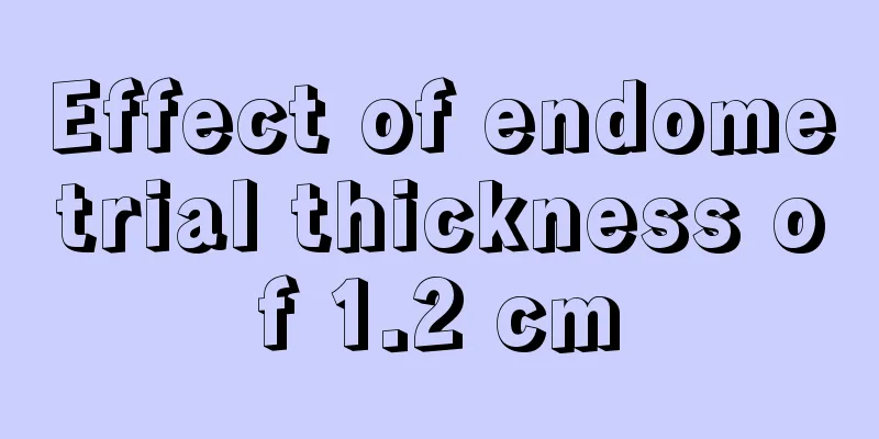 Effect of endometrial thickness of 1.2 cm