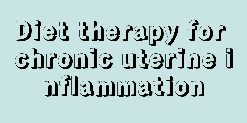 Diet therapy for chronic uterine inflammation