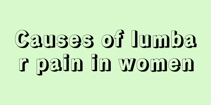 Causes of lumbar pain in women