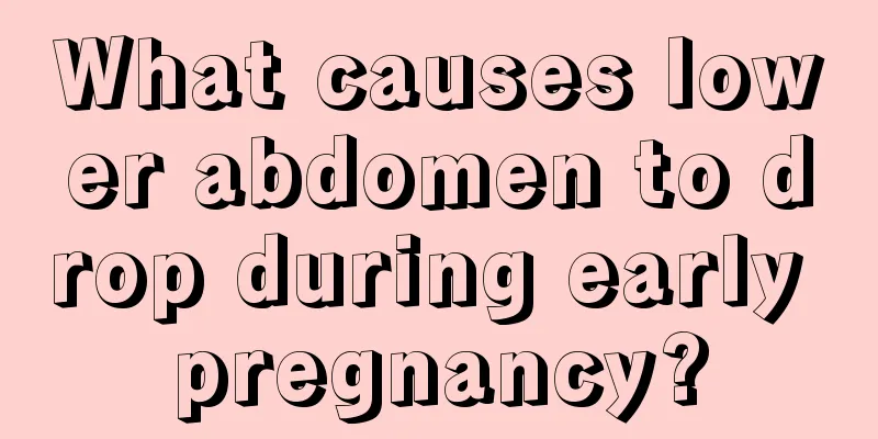 What causes lower abdomen to drop during early pregnancy?