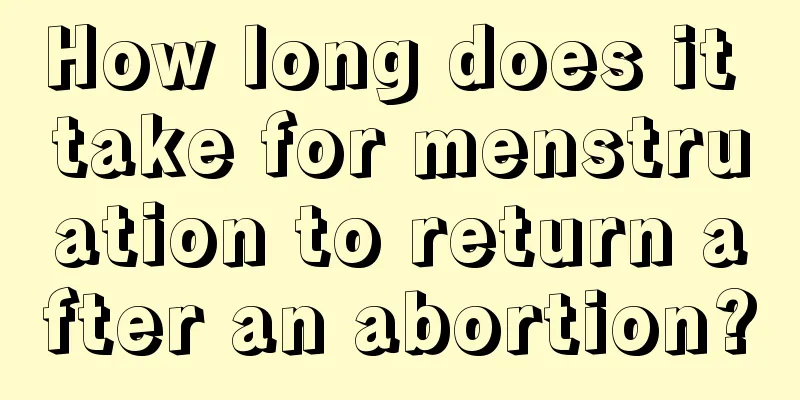 How long does it take for menstruation to return after an abortion?