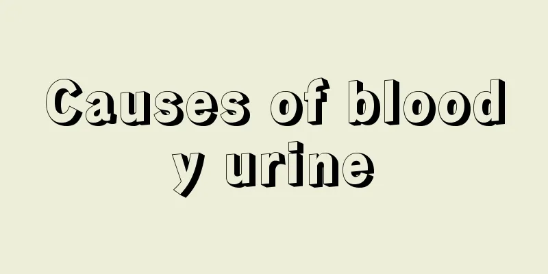 Causes of bloody urine