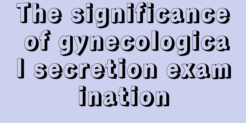 The significance of gynecological secretion examination