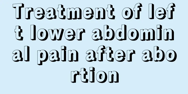 Treatment of left lower abdominal pain after abortion