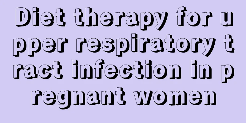 Diet therapy for upper respiratory tract infection in pregnant women