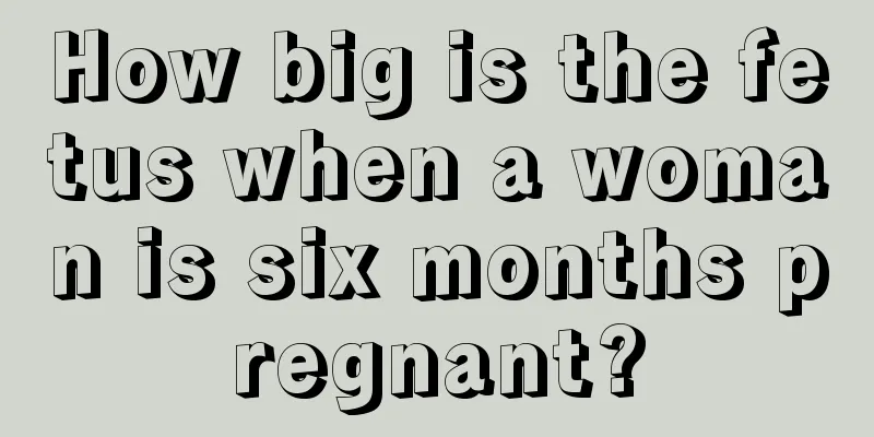 How big is the fetus when a woman is six months pregnant?