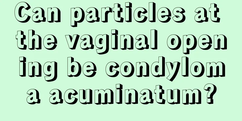 Can particles at the vaginal opening be condyloma acuminatum?