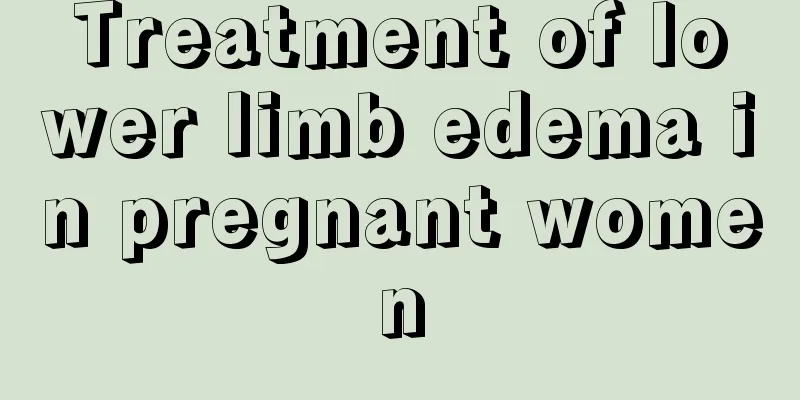 Treatment of lower limb edema in pregnant women