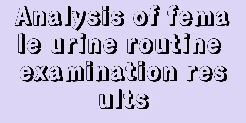 Analysis of female urine routine examination results