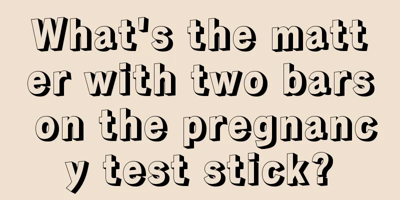 What's the matter with two bars on the pregnancy test stick?