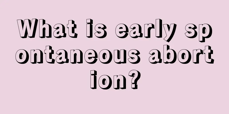 What is early spontaneous abortion?