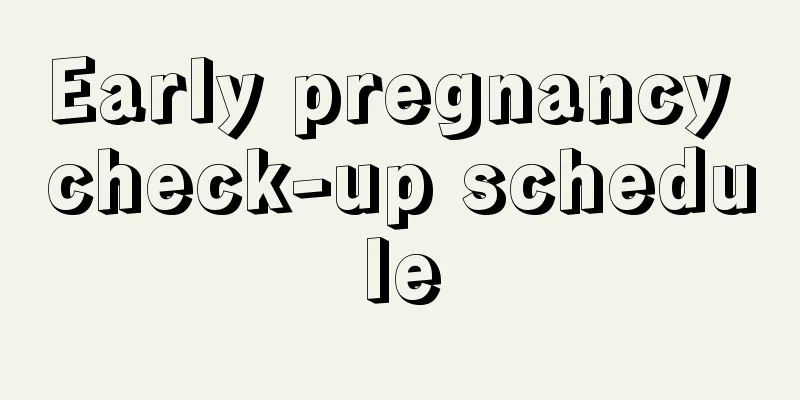 Early pregnancy check-up schedule