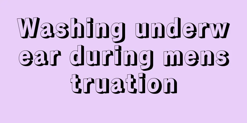 Washing underwear during menstruation