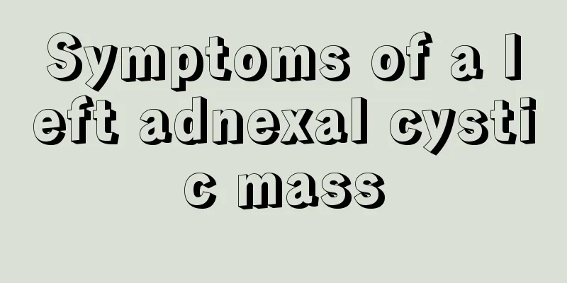 Symptoms of a left adnexal cystic mass