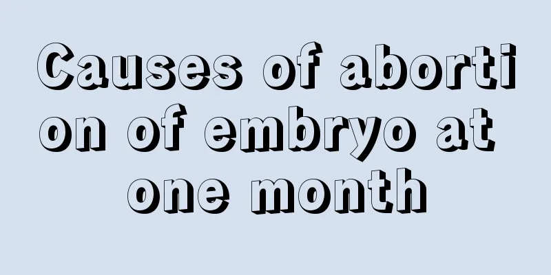 Causes of abortion of embryo at one month