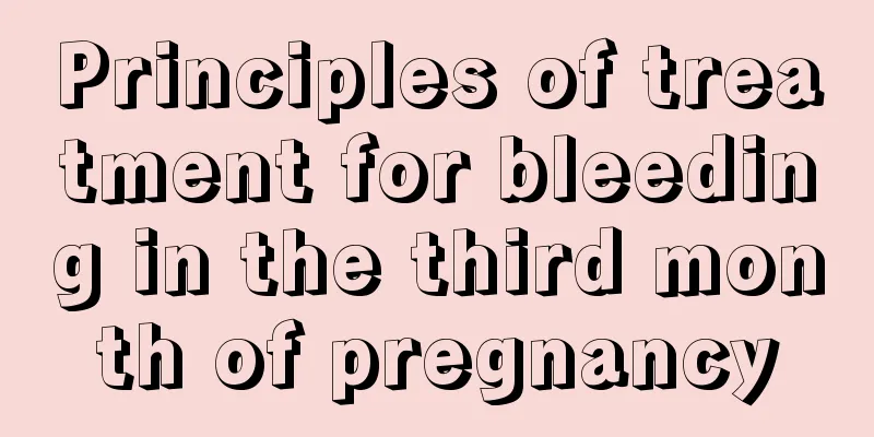 Principles of treatment for bleeding in the third month of pregnancy