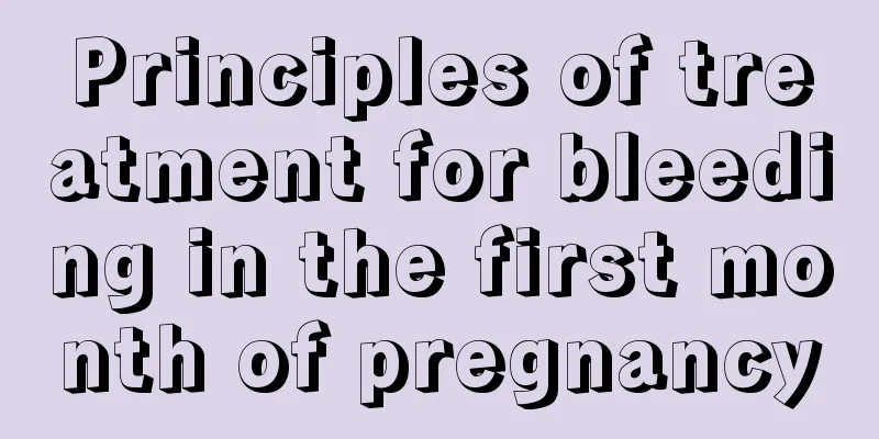 Principles of treatment for bleeding in the first month of pregnancy