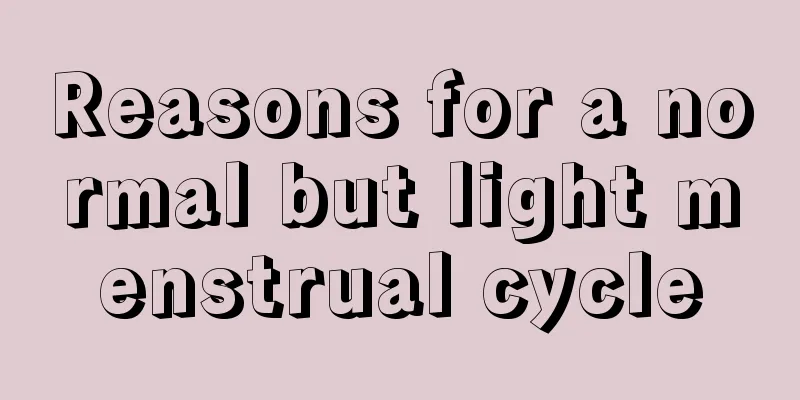 Reasons for a normal but light menstrual cycle