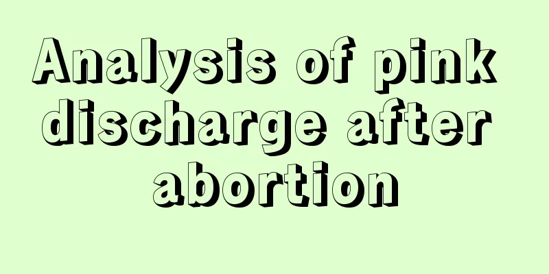 Analysis of pink discharge after abortion